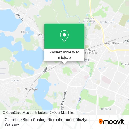 Mapa Geooffice Biuro Obsługi Nieruchomości Olsztyn