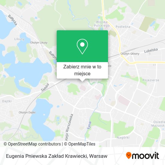 Mapa Eugenia Pniewska Zakład Krawiecki