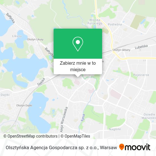 Mapa Olsztyńska Agencja Gospodarcza sp. z o.o.