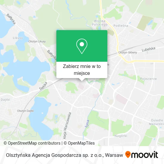 Mapa Olsztyńska Agencja Gospodarcza sp. z o.o.