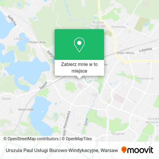 Mapa Urszula Paul Usługi Biurowo-Windykacyjne