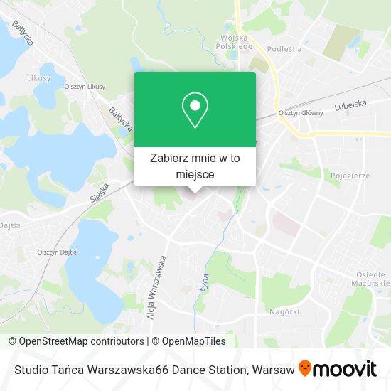 Mapa Studio Tańca Warszawska66 Dance Station