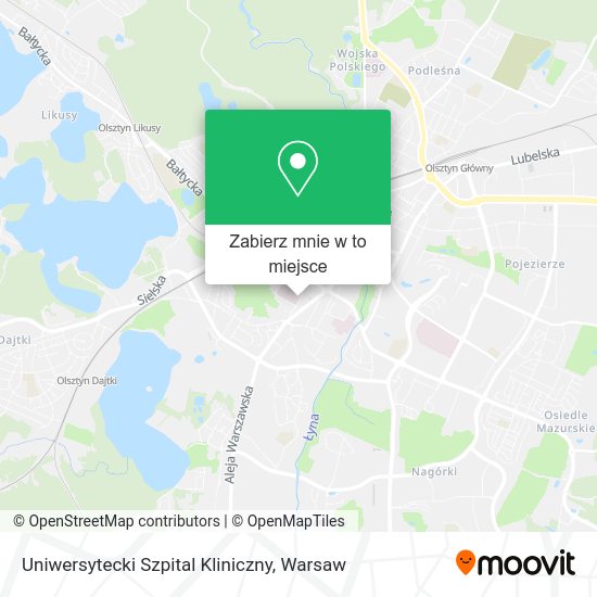 Mapa Uniwersytecki Szpital Kliniczny