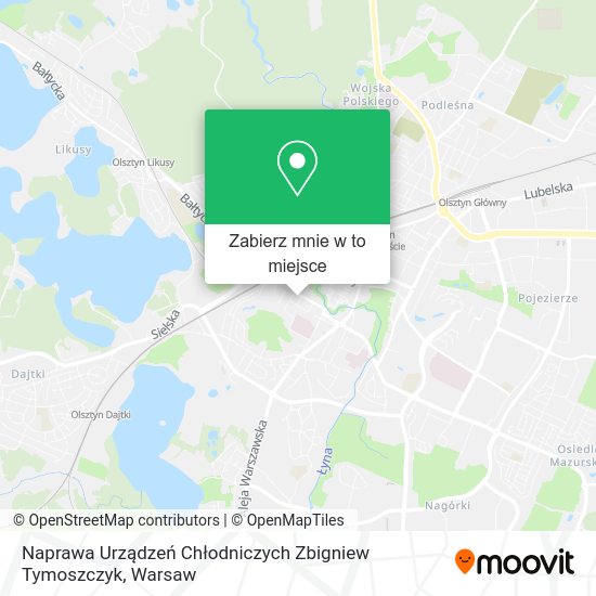 Mapa Naprawa Urządzeń Chłodniczych Zbigniew Tymoszczyk