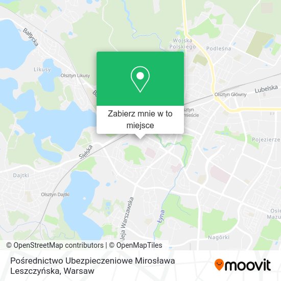 Mapa Pośrednictwo Ubezpieczeniowe Mirosława Leszczyńska