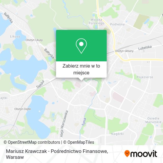 Mapa Mariusz Krawczak - Pośrednictwo Finansowe