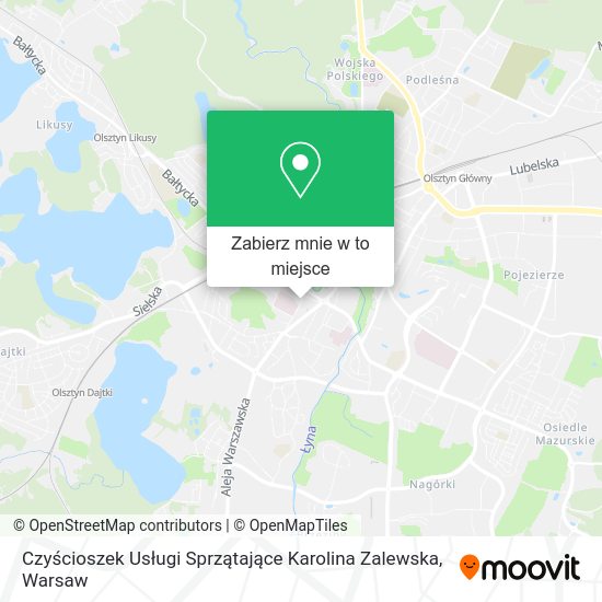 Mapa Czyścioszek Usługi Sprzątające Karolina Zalewska