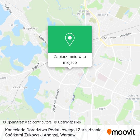 Mapa Kancelaria Doradztwa Podatkowego i Zarządzania Spółkami-Żukowski Andrzej