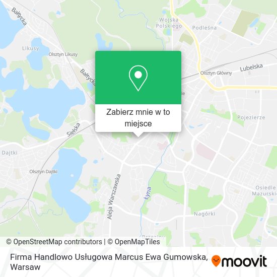 Mapa Firma Handlowo Usługowa Marcus Ewa Gumowska