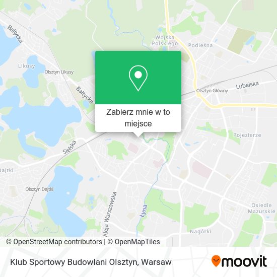 Mapa Klub Sportowy Budowlani Olsztyn