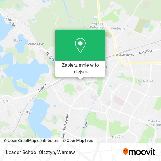 Mapa Leader School Olsztyn