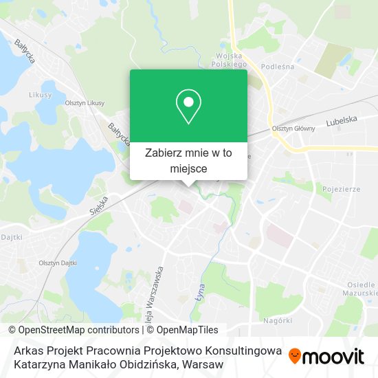 Mapa Arkas Projekt Pracownia Projektowo Konsultingowa Katarzyna Manikało Obidzińska