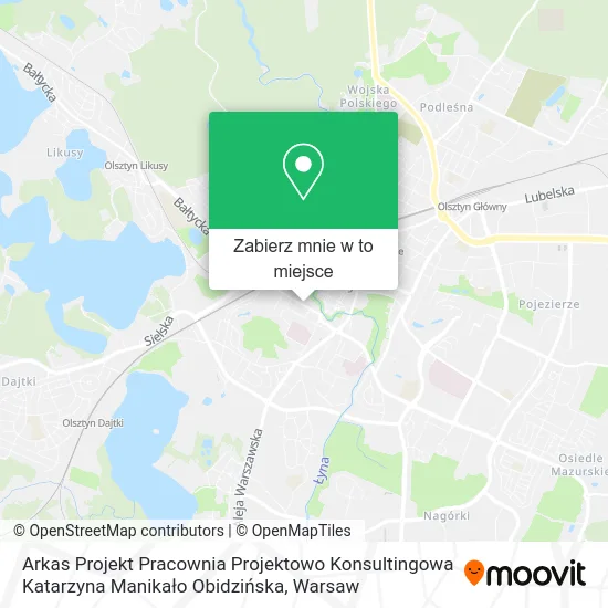 Mapa Arkas Projekt Pracownia Projektowo Konsultingowa Katarzyna Manikało Obidzińska