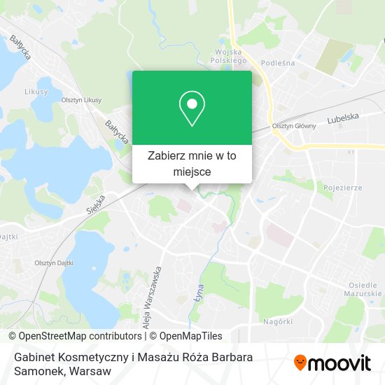 Mapa Gabinet Kosmetyczny i Masażu Róża Barbara Samonek