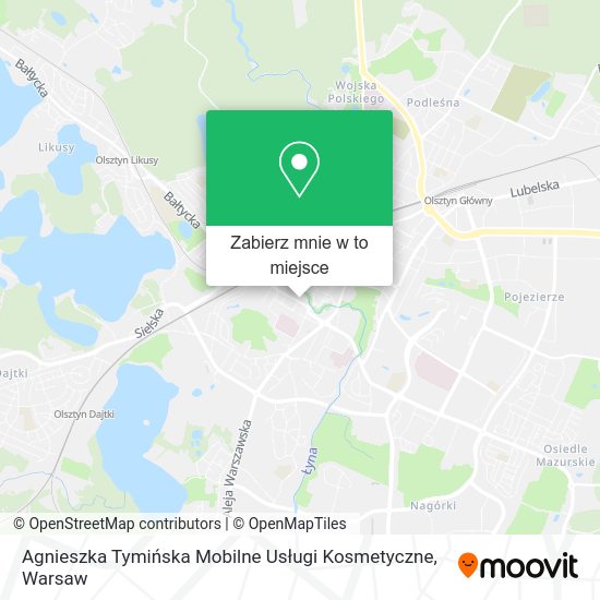 Mapa Agnieszka Tymińska Mobilne Usługi Kosmetyczne