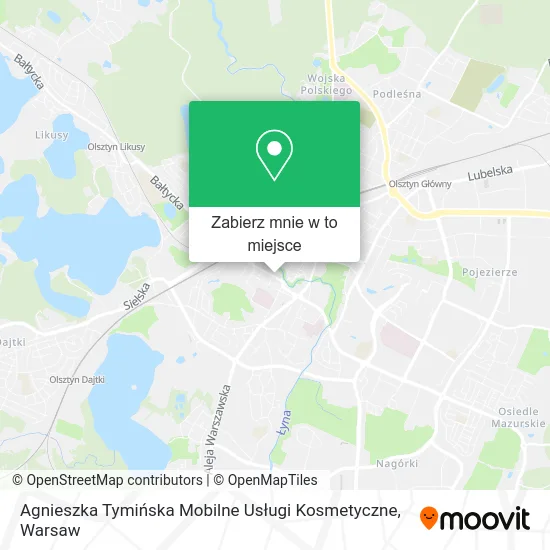 Mapa Agnieszka Tymińska Mobilne Usługi Kosmetyczne