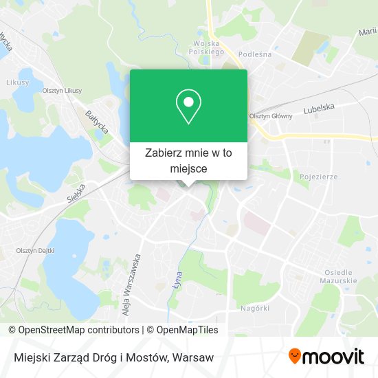 Mapa Miejski Zarząd Dróg i Mostów