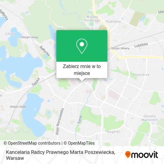 Mapa Kancelaria Radcy Prawnego Marta Poszewiecka