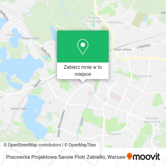 Mapa Pracownia Projektowa Savoie Piotr Zabiełło