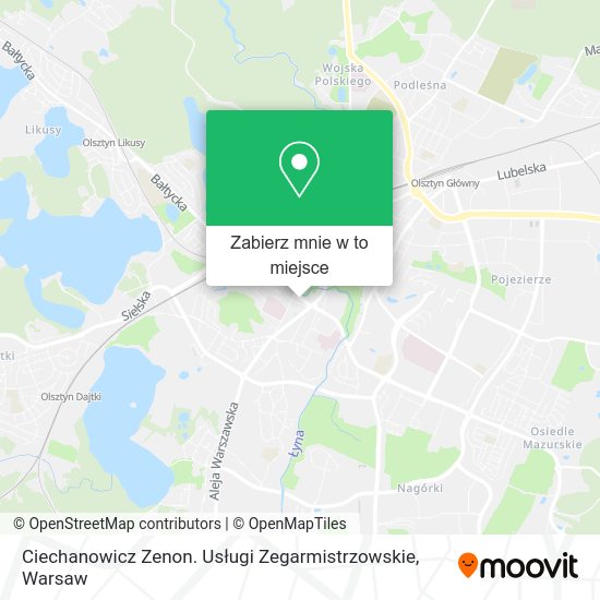 Mapa Ciechanowicz Zenon. Usługi Zegarmistrzowskie