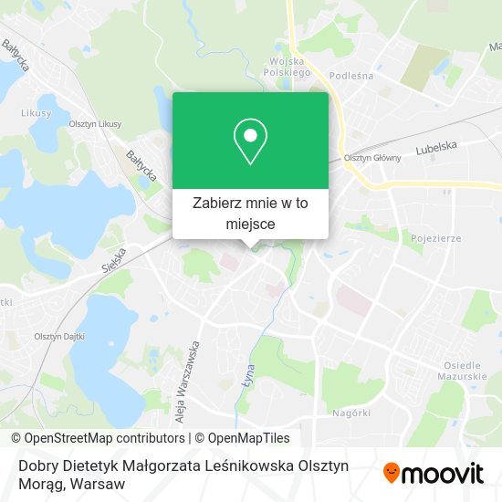 Mapa Dobry Dietetyk Małgorzata Leśnikowska Olsztyn Morąg