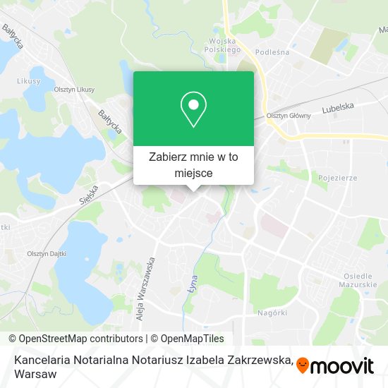 Mapa Kancelaria Notarialna Notariusz Izabela Zakrzewska