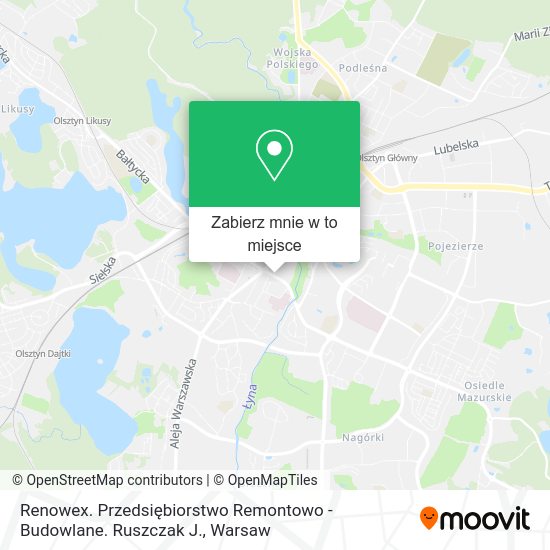 Mapa Renowex. Przedsiębiorstwo Remontowo - Budowlane. Ruszczak J.