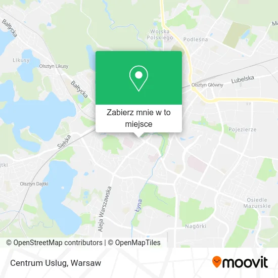 Mapa Centrum Uslug
