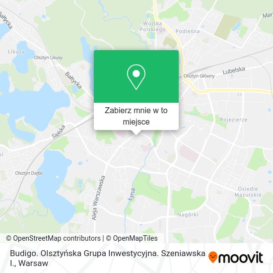 Mapa Budigo. Olsztyńska Grupa Inwestycyjna. Szeniawska I.