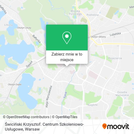 Mapa Świciński Krzysztof. Centrum Szkoleniowo-Usługowe