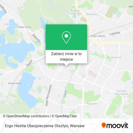 Mapa Ergo Hestia Ubezpieczenia Olsztyn