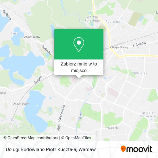 Mapa Usługi Budowlane Piotr Kuształa