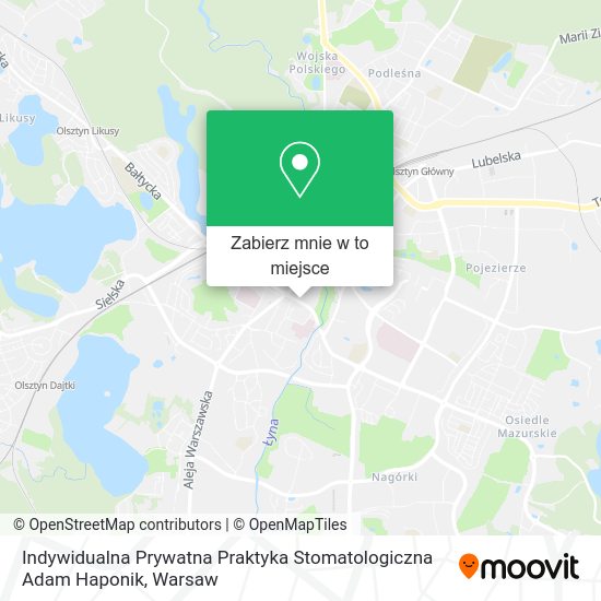 Mapa Indywidualna Prywatna Praktyka Stomatologiczna Adam Haponik