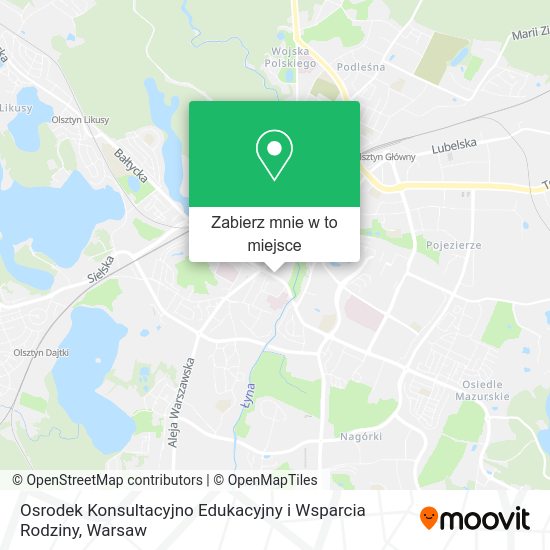 Mapa Osrodek Konsultacyjno Edukacyjny i Wsparcia Rodziny