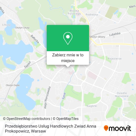 Mapa Przedsiębiorstwo Usług Handlowych Zwiad Anna Prokopowicz