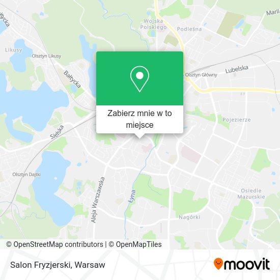 Mapa Salon Fryzjerski