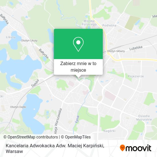 Mapa Kancelaria Adwokacka Adw. Maciej Karpiński