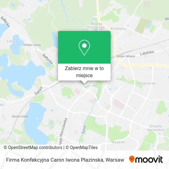 Mapa Firma Konfekcyjna Caron Iwona Plazinska