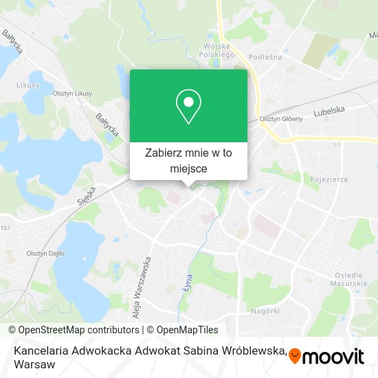 Mapa Kancelaria Adwokacka Adwokat Sabina Wróblewska