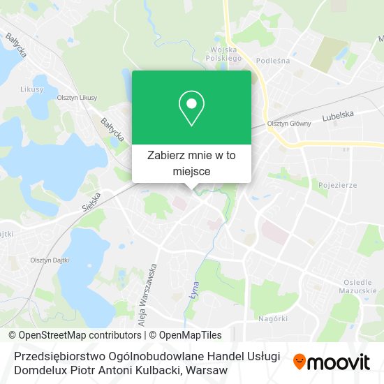 Mapa Przedsiębiorstwo Ogólnobudowlane Handel Usługi Domdelux Piotr Antoni Kulbacki