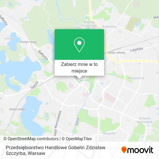 Mapa Przedsiębiorstwo Handlowe Gobelin Zdzisław Szczyrba