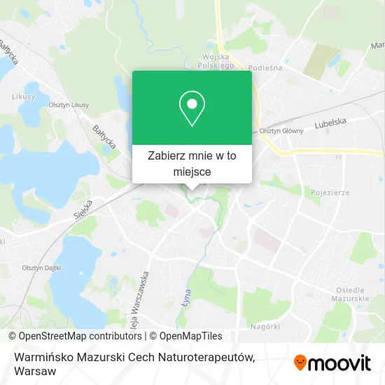 Mapa Warmińsko Mazurski Cech Naturoterapeutów