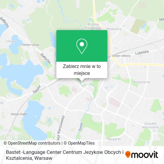 Mapa Bastet -Language Center Centrum Jezykow Obcych i Ksztalcenia