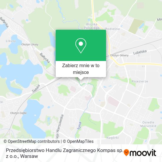 Mapa Przedsiębiorstwo Handlu Zagranicznego Kompas sp. z o.o.