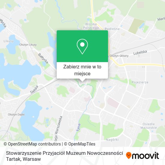 Mapa Stowarzyszenie Przyjaciół Muzeum Nowoczesności Tartak