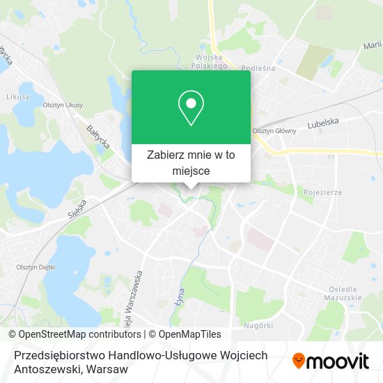 Mapa Przedsiębiorstwo Handlowo-Usługowe Wojciech Antoszewski