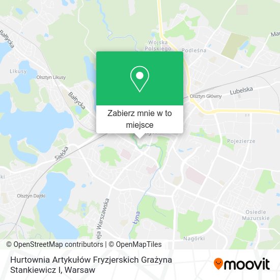 Mapa Hurtownia Artykułów Fryzjerskich Grażyna Stankiewicz I