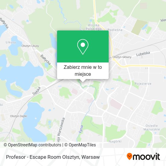 Mapa Profesor - Escape Room Olsztyn