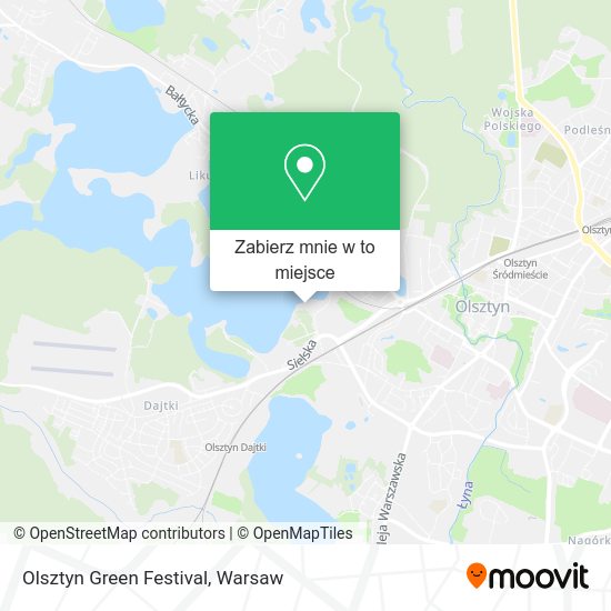 Mapa Olsztyn Green Festival