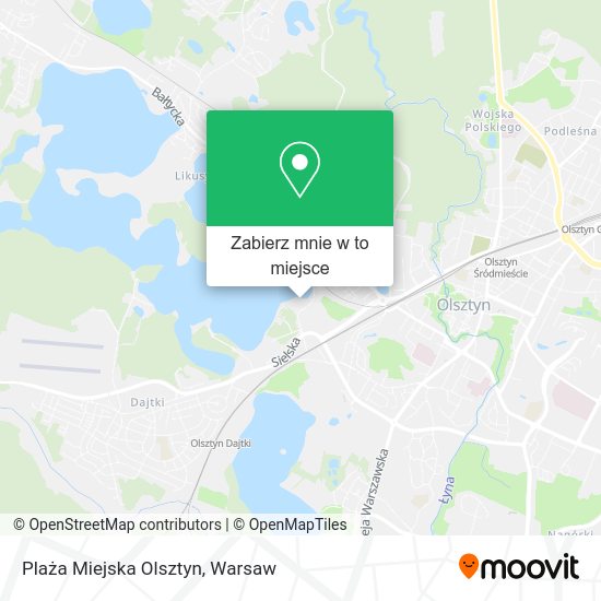 Mapa Plaża Miejska Olsztyn